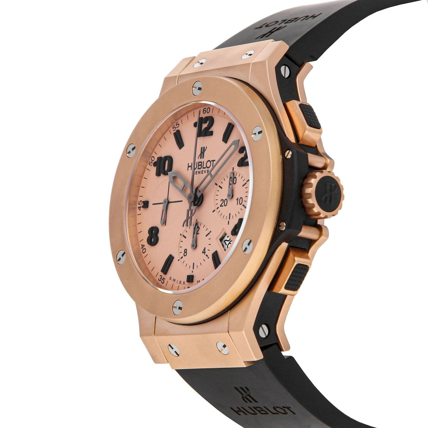 Hublot Watch For Men - Big Bang, King Gold, Black Rubber Strap