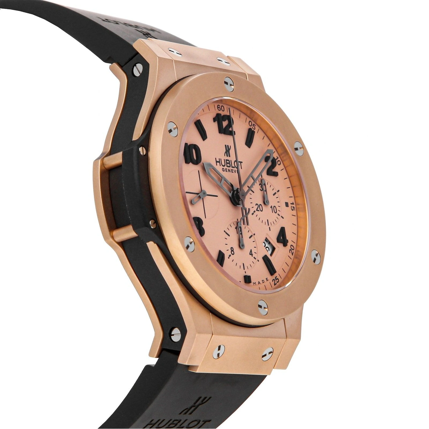 Hublot Watch For Men - Big Bang, King Gold, Black Rubber Strap