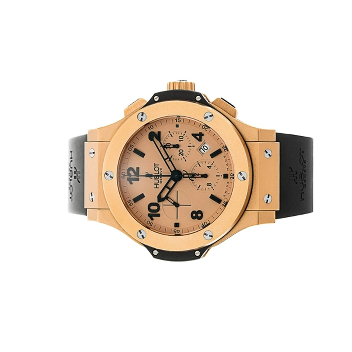 Hublot Watch For Men - Big Bang, King Gold, Black Rubber Strap