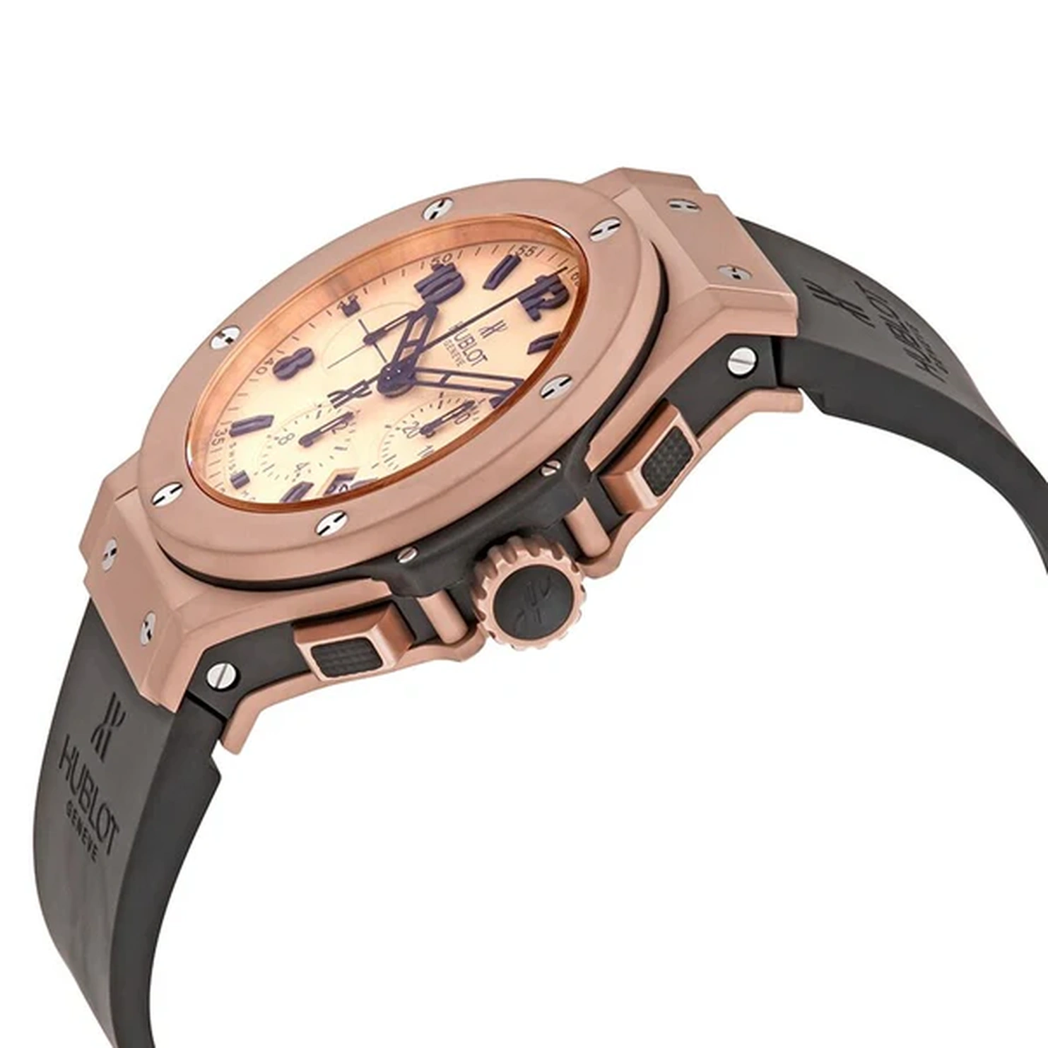 Hublot Watch For Men - Big Bang, King Gold, Black Rubber Strap