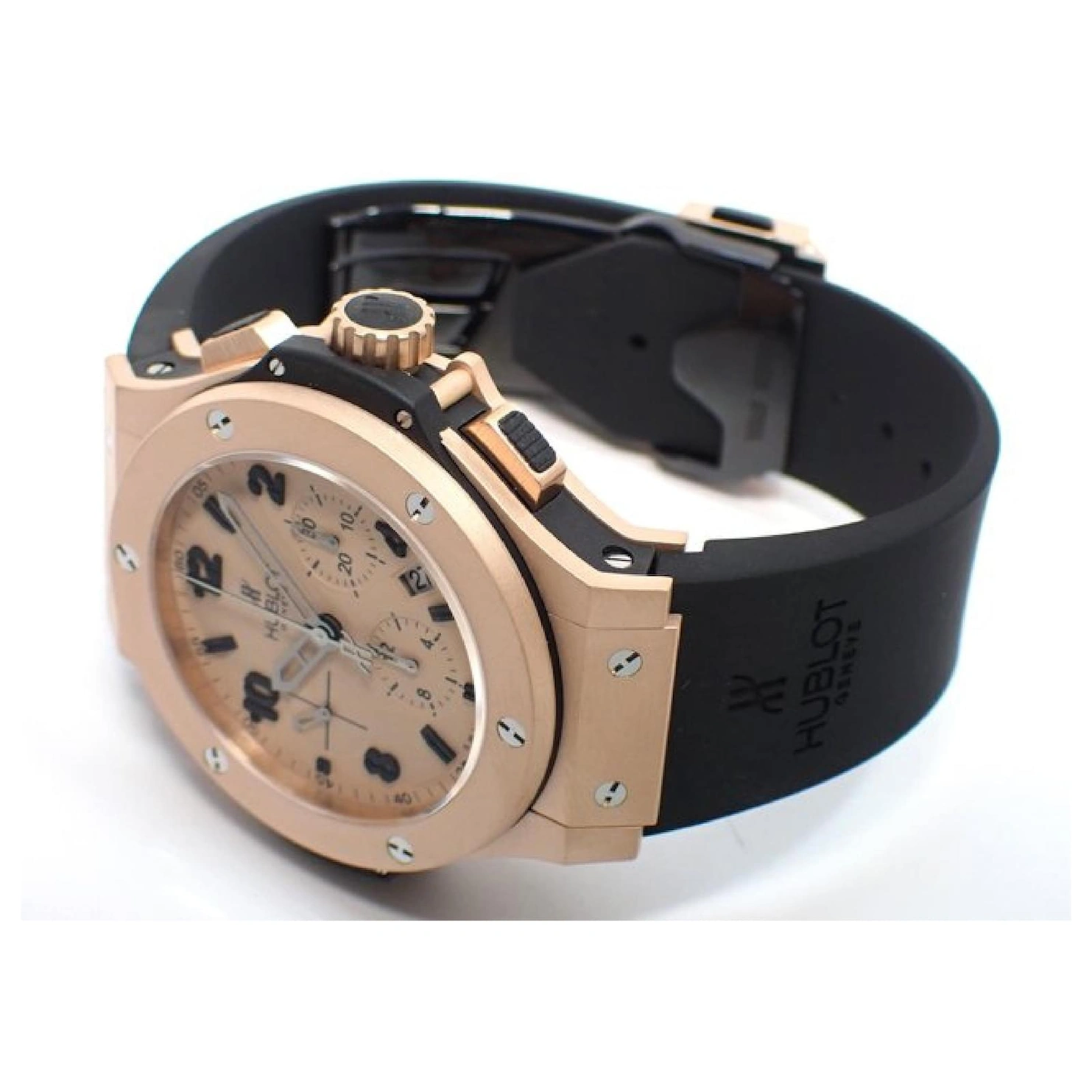 Hublot Watch For Men - Big Bang, King Gold, Black Rubber Strap