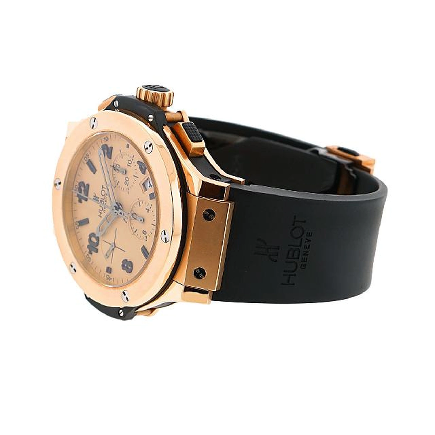 Hublot Watch For Men - Big Bang, King Gold, Black Rubber Strap