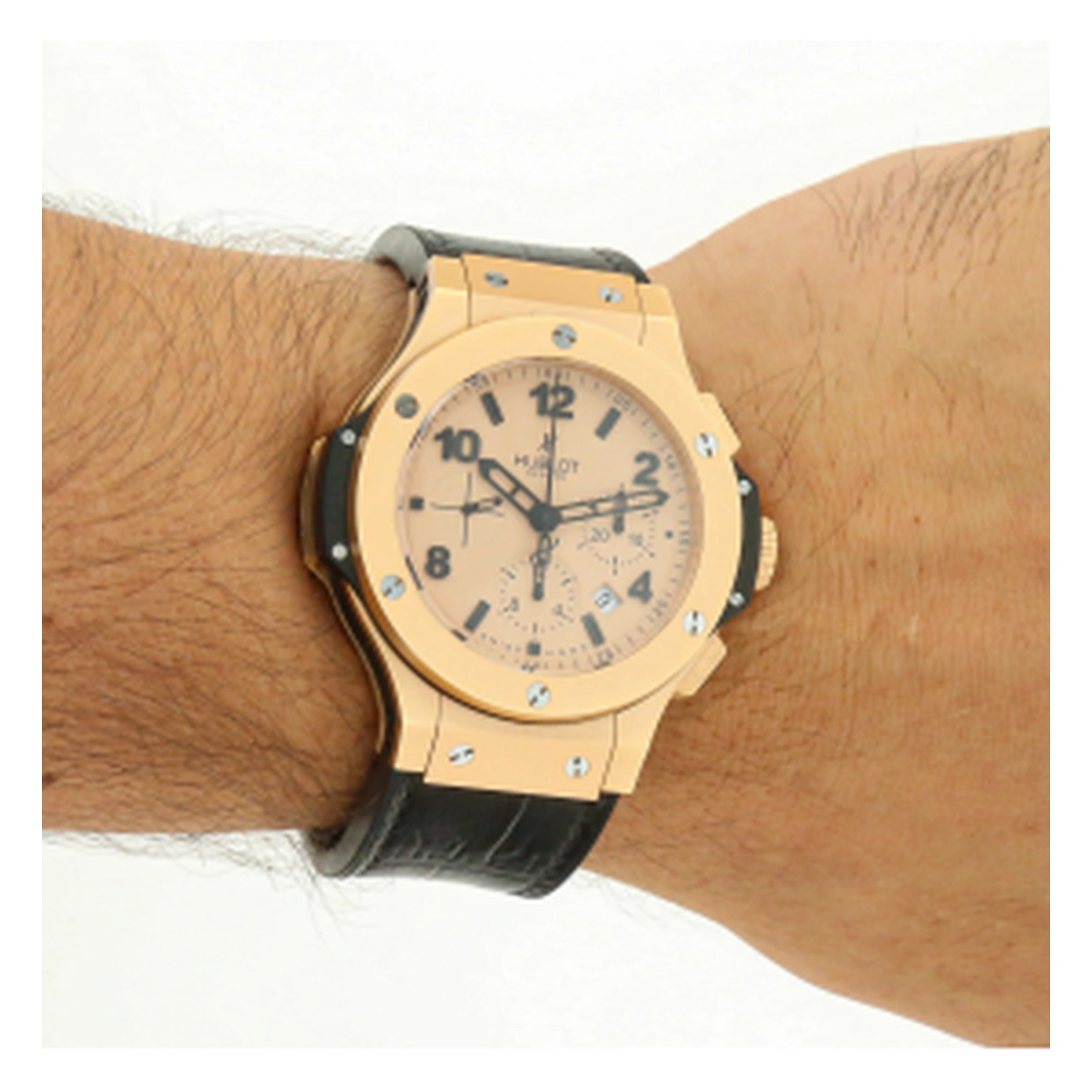 Hublot Watch For Men - Big Bang, King Gold, Black Rubber Strap