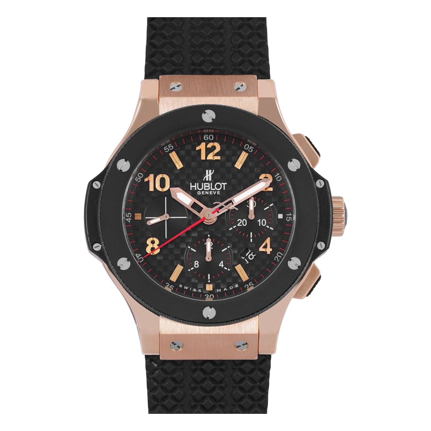 Hublot Watch For Men - Big Bang, King Gold-Steel, Black Dial