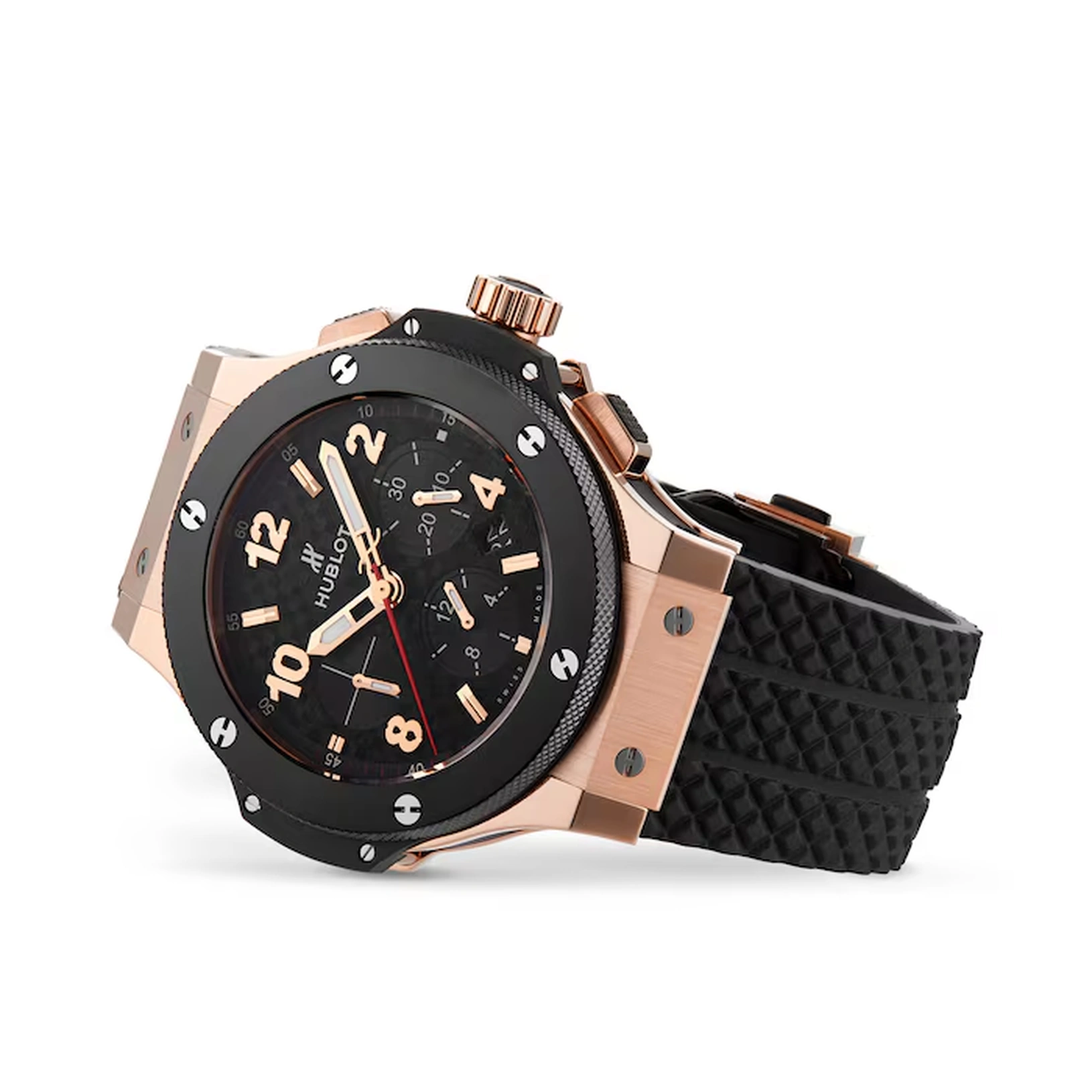 Hublot Watch For Men - Big Bang, King Gold-Steel, Black Dial