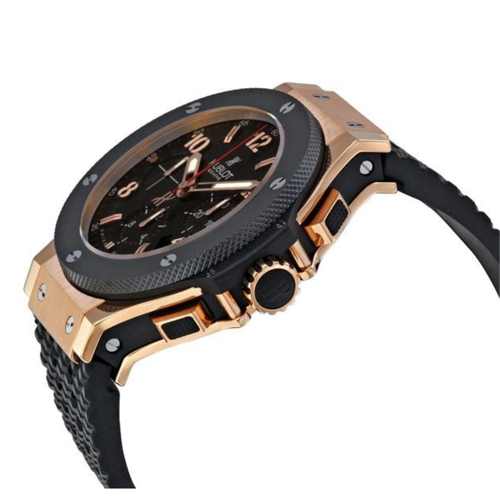 Hublot Watch For Men - Big Bang, King Gold-Steel, Black Dial