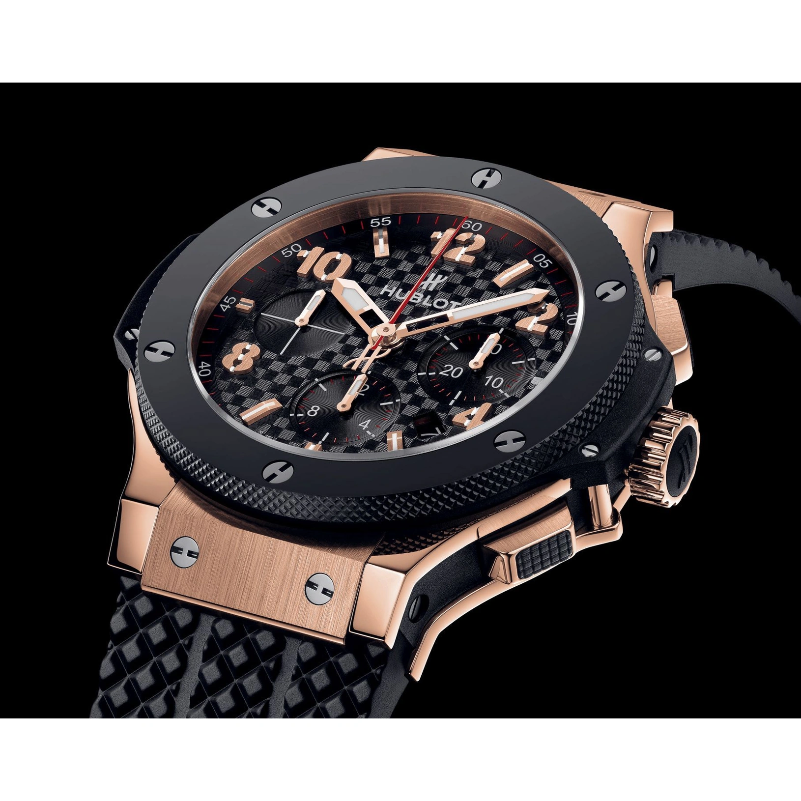 Hublot Watch For Men - Big Bang, King Gold-Steel, Black Dial