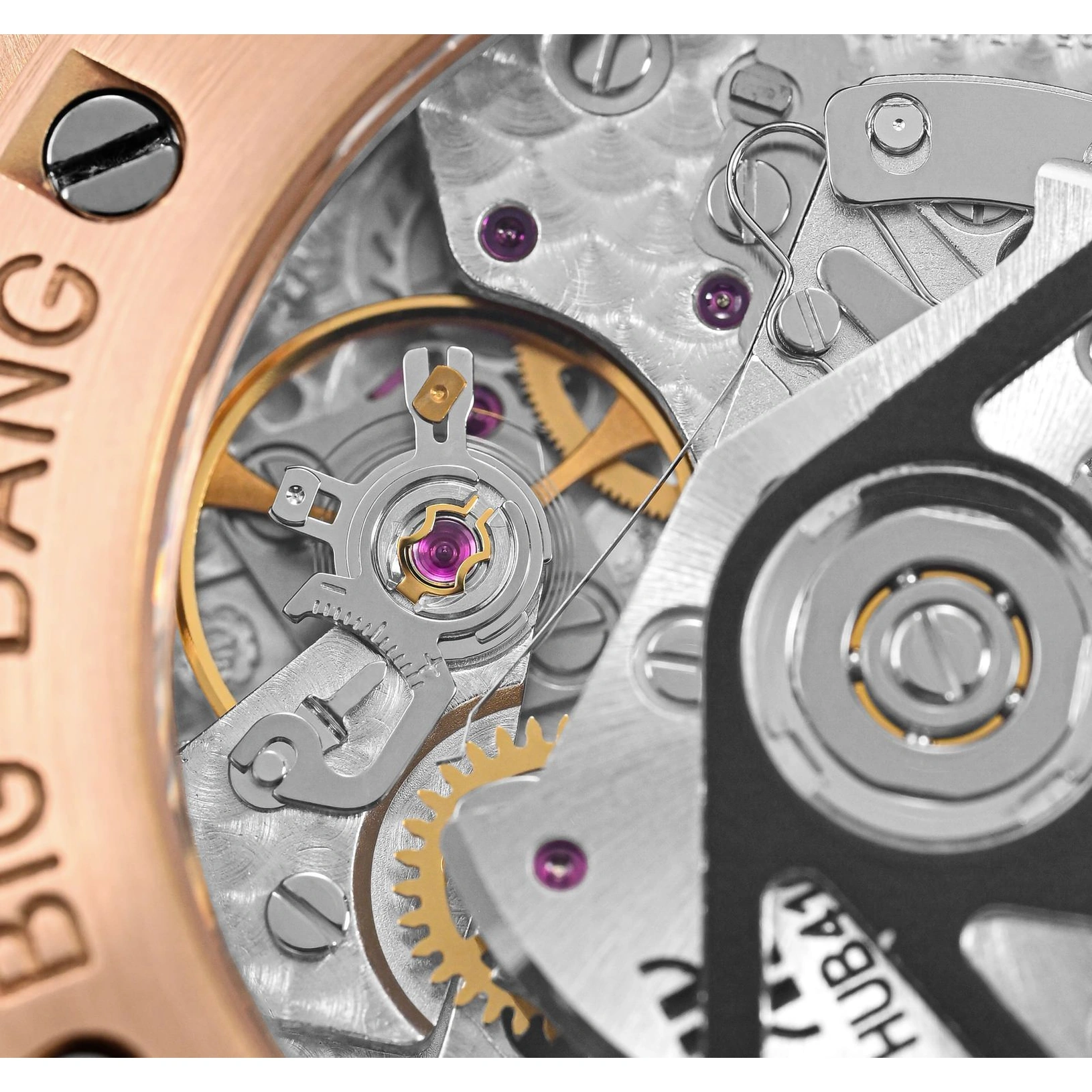 Hublot Watch For Men - Big Bang, King Gold-Steel, Black Dial