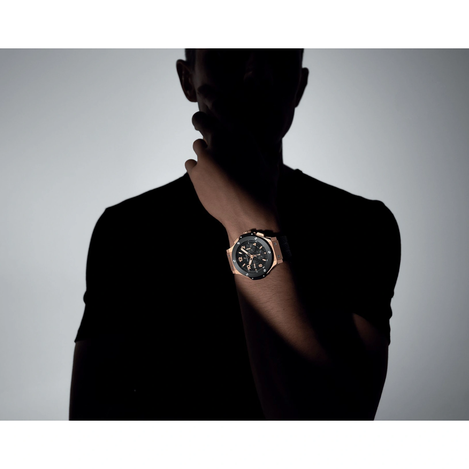 Hublot Watch For Men - Big Bang, King Gold-Steel, Black Dial