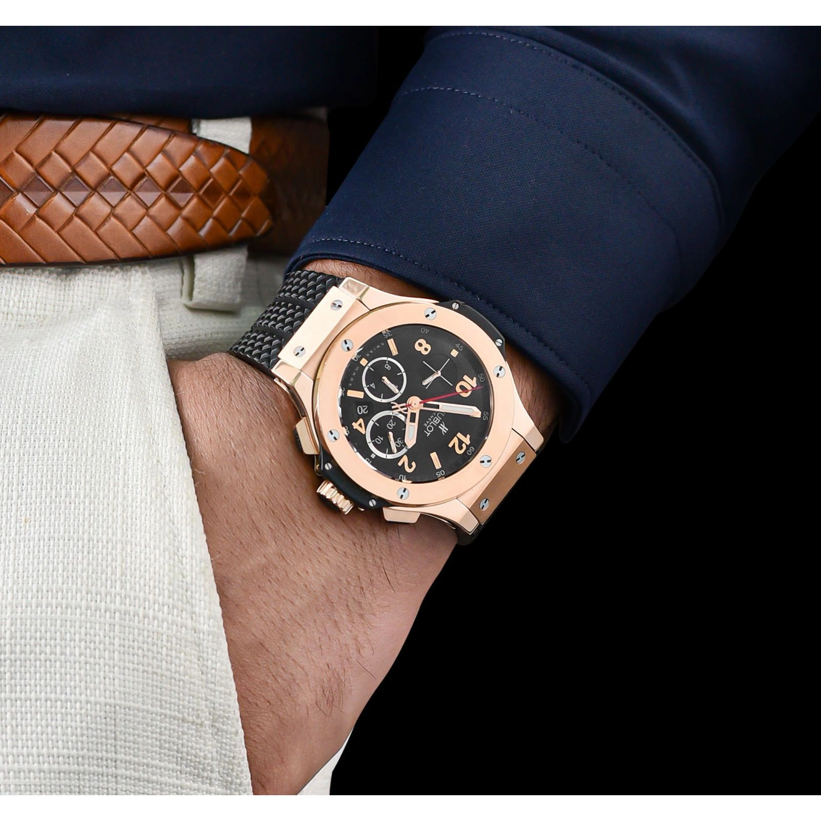 Hublot Watch For Men - Big Bang, Platinum, Black Dial