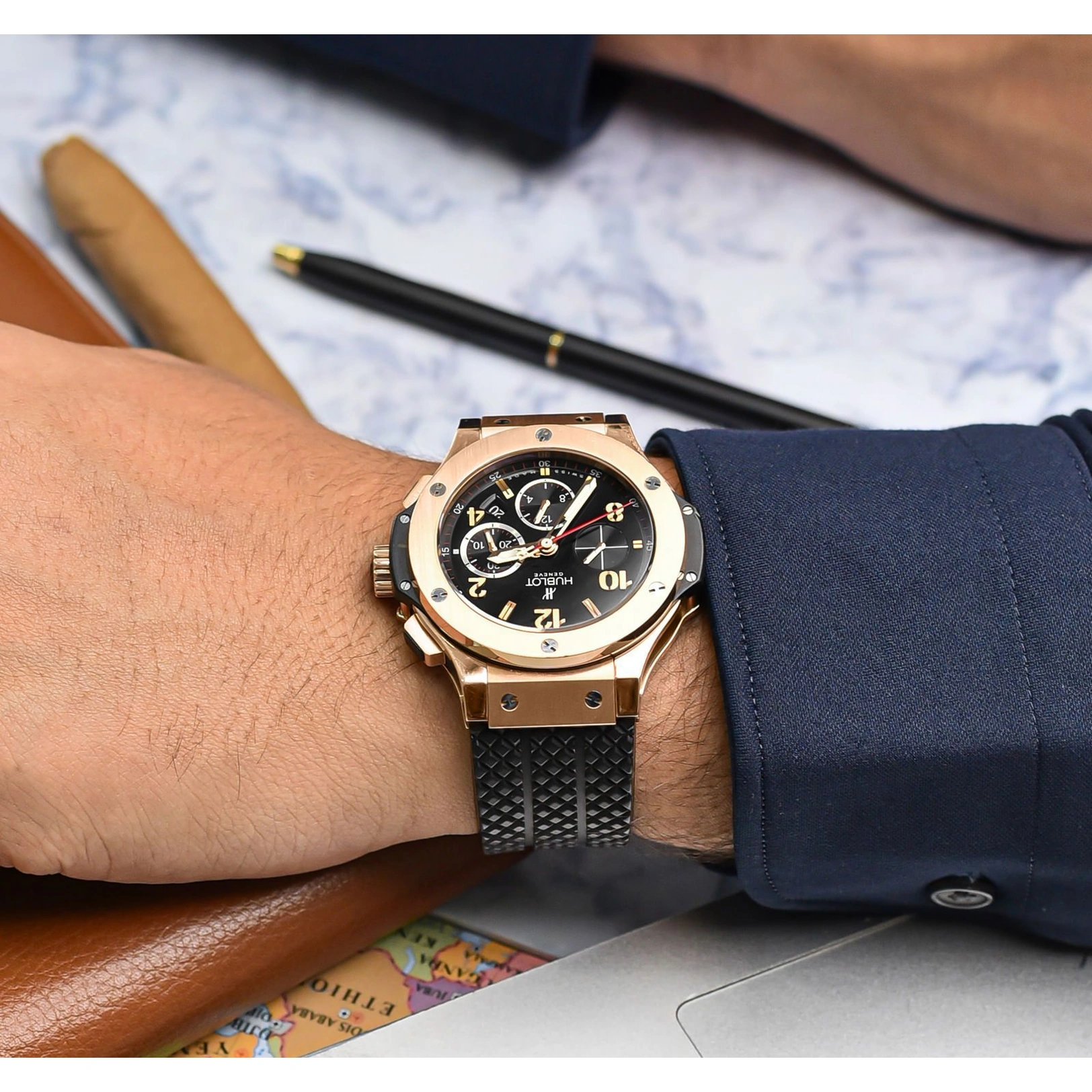 Hublot Watch For Men - Big Bang, Platinum, Black Dial
