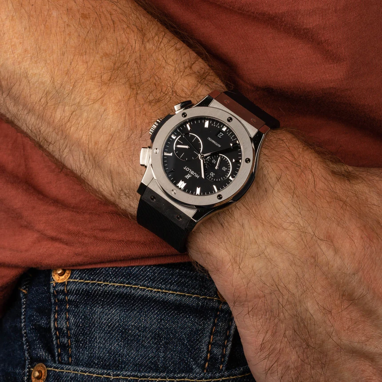 Hublot Watch For Men - Classic Fusion Chronograph Titanium, 42 mm (541.NX.1171.RX)
