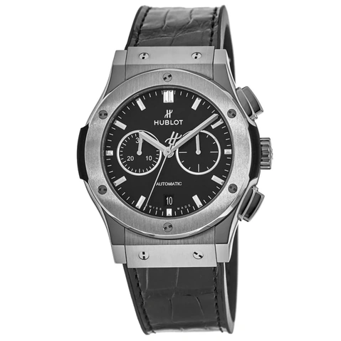 Hublot Watch For Men - Classic Fusion Chronograph Titanium, 42 mm, Leather-Rubber Strap (541.NX.1171.LR)