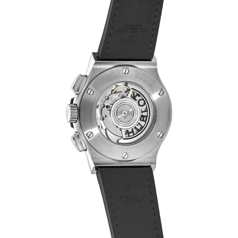 Hublot Watch For Men - Classic Fusion Chronograph Titanium, 42 mm, Leather-Rubber Strap (541.NX.1171.LR)