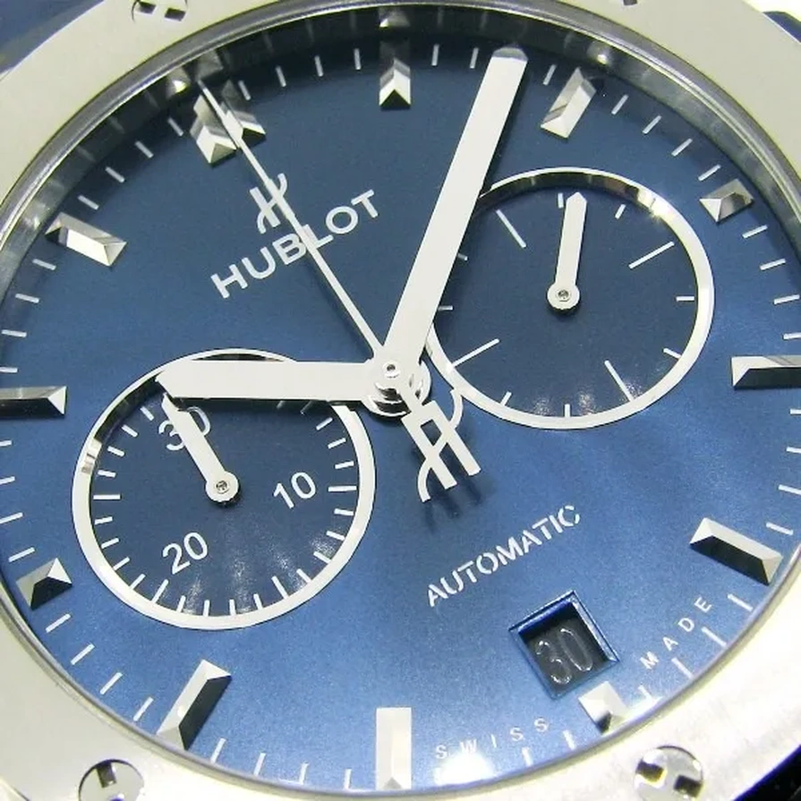 Hublot Watch For Men - Classic Fusion Chronograph Titanium, 42 mm, Leather-Rubber Strap (541.NX.7170.LR)
