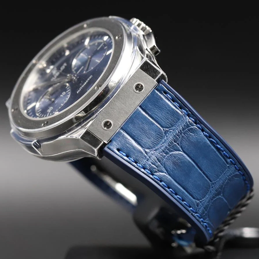 Hublot Watch For Men - Classic Fusion Chronograph Titanium, 42 mm, Leather-Rubber Strap (541.NX.7170.LR)