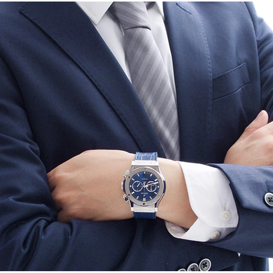 Hublot Watch For Men - Classic Fusion Chronograph Titanium, 42 mm, Leather-Rubber Strap (541.NX.7170.LR)