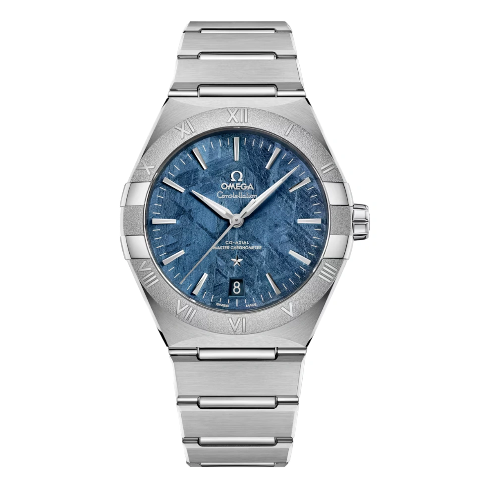 Omega Watch For Men - Constellation Co-Axial Master Chronometer, 41 mm, Steel on Steel, Blue Dial