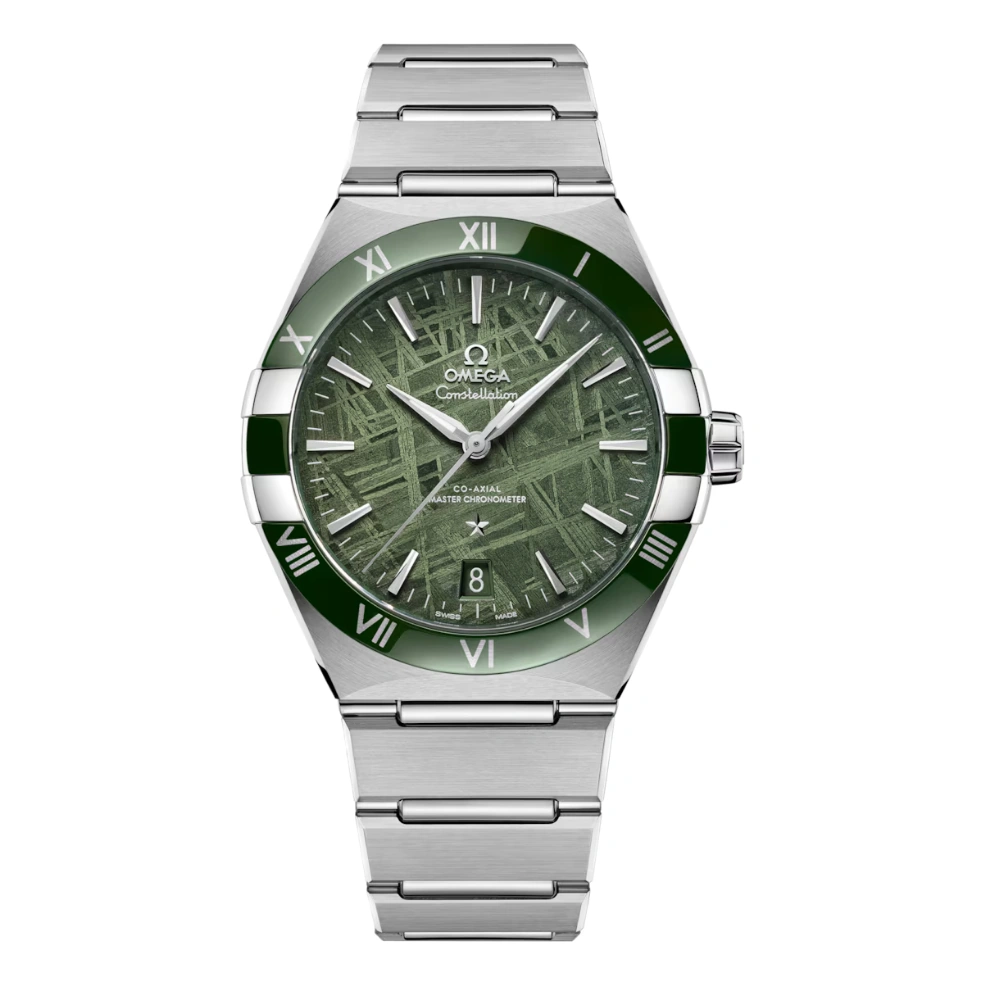 Omega Watch For Men - Constellation Co-Axial Master Chronometer, 41 mm, Steel on Steel, Green Dial