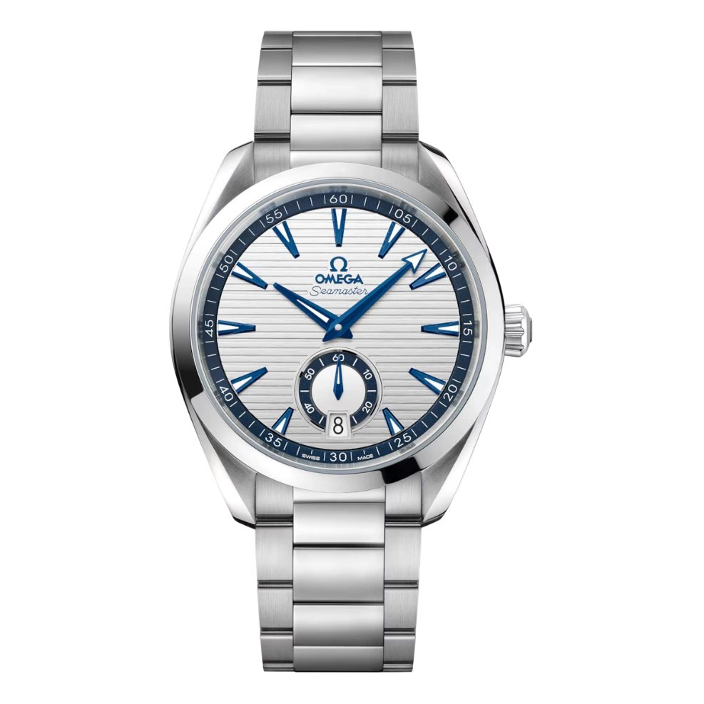 Omega Watch For Men - Seamaster Aqua Terra 150M Small Seconds 41 mm, Silvery Blue Dial