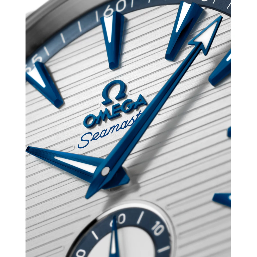 Omega Watch For Men - Seamaster Aqua Terra 150M Small Seconds 41 mm, Silvery Blue Dial
