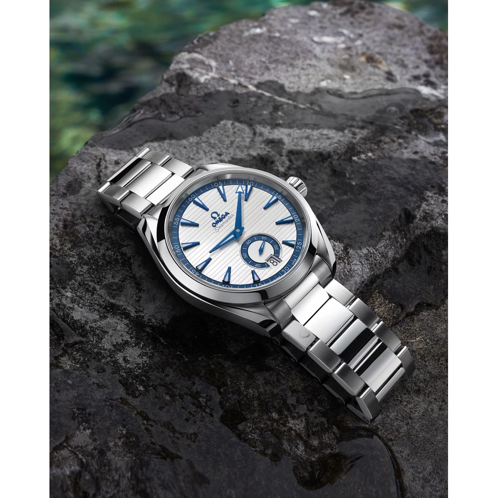 Omega Watch For Men - Seamaster Aqua Terra 150M Small Seconds 41 mm, Silvery Blue Dial