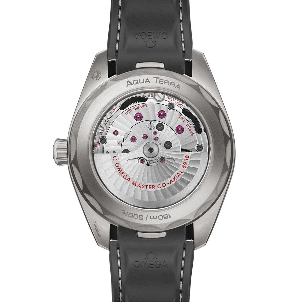 Omega Watch For Men - Seamaster Aqua Terra 150M Worldtimer, Steel on Black Rubber Strap, Black Dial