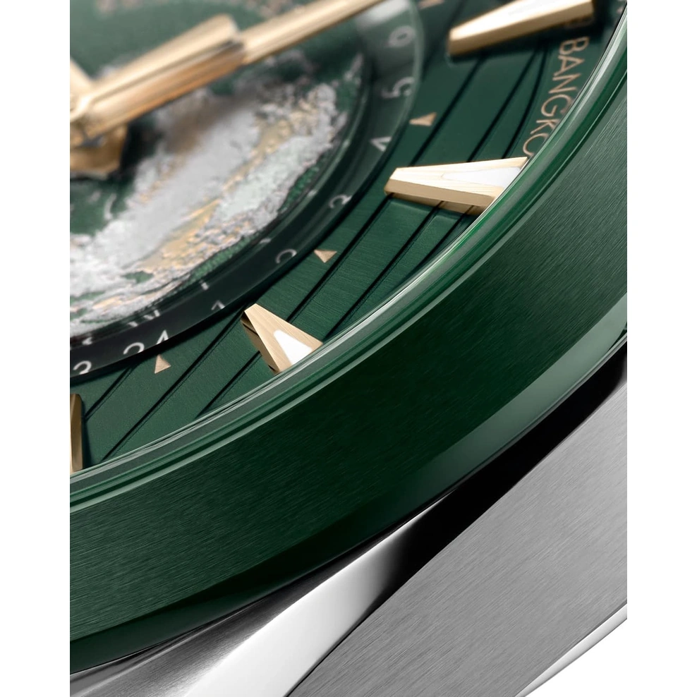 Omega Watch For Men - Seamaster Aqua Terra 150M Worldtimer, Steel on Steel, Green Dial
