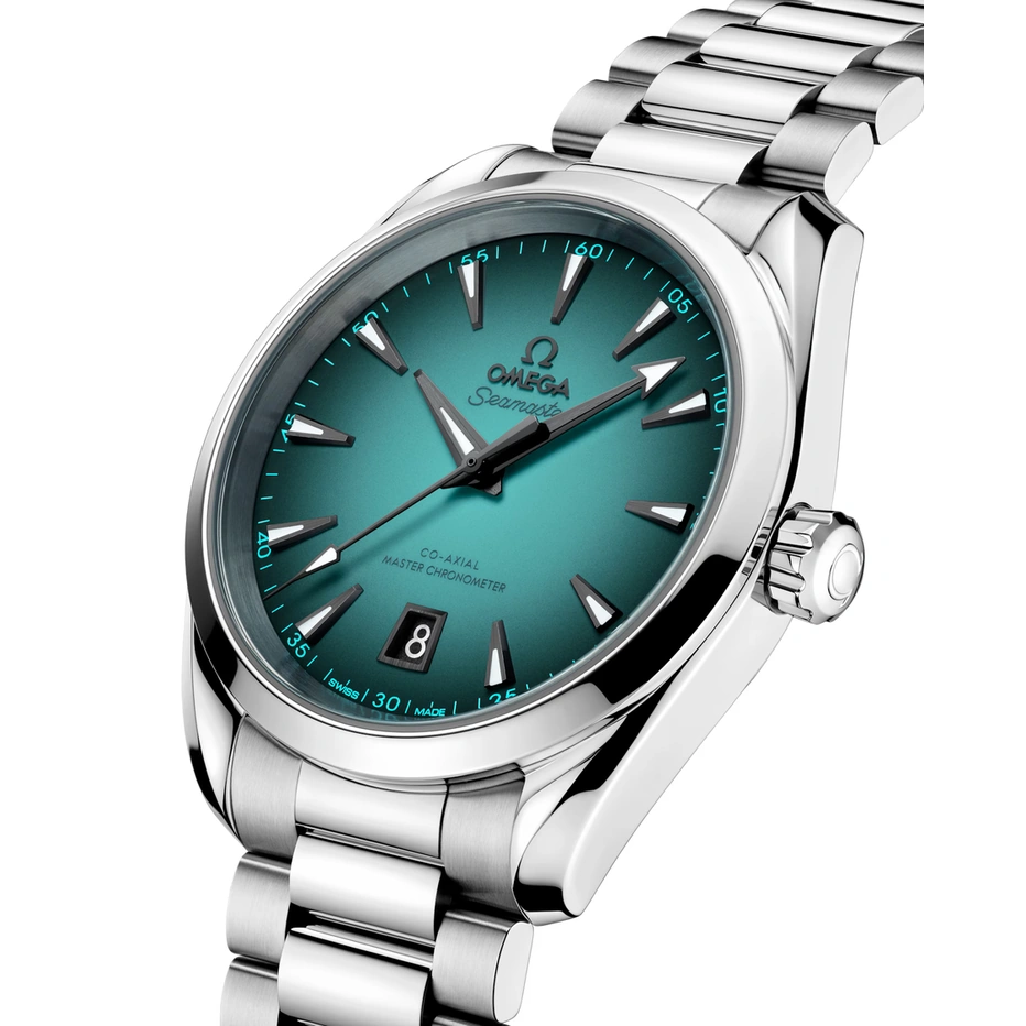 Omega Watch For Men - Seamaster Aqua Terra 150M, Steel on Steel, Turquoise Gradient Dial