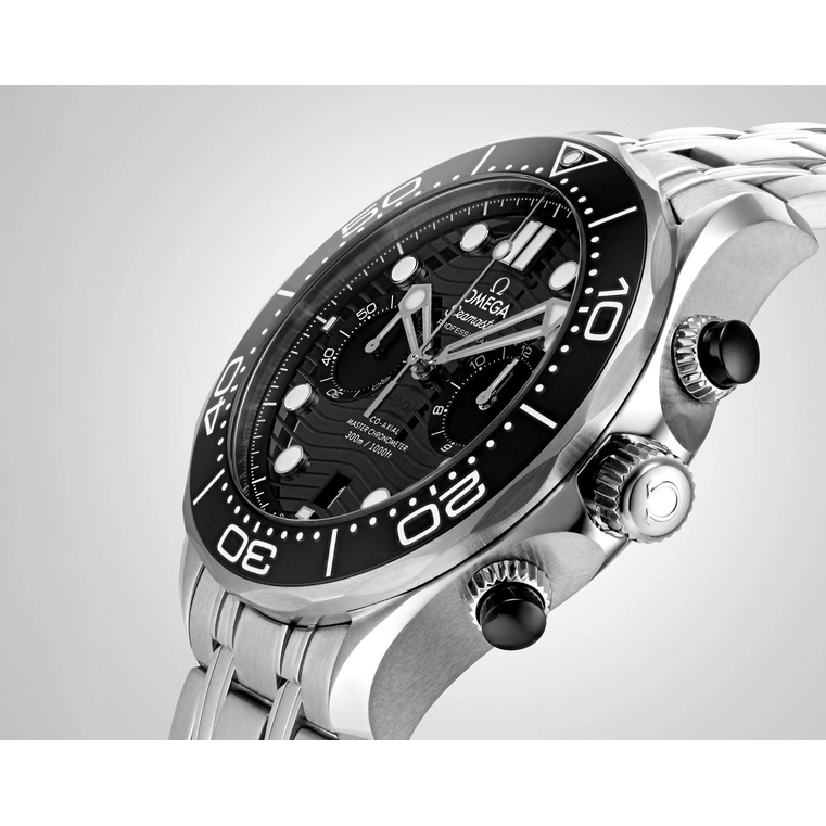 Omega Watch For Men - Seamaster Diver 300M Chronograph, 44 mm, Black Dial - Ref. 210.30.44.51.01.001