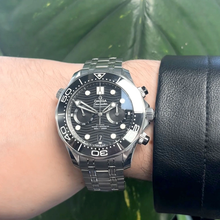 Omega Watch For Men - Seamaster Diver 300M Chronograph, 44 mm, Black Dial - Ref. 210.30.44.51.01.001