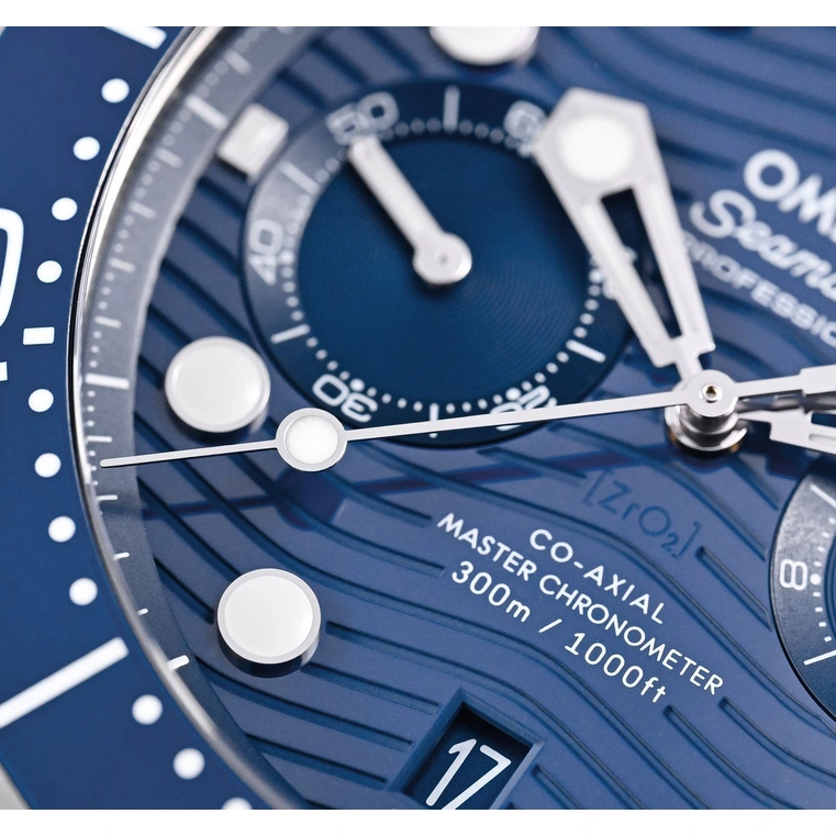 Omega Watch For Men - Seamaster Diver 300M Chronograph, 44 mm, Blue Dial - Ref. 210.30.44.51.03.001