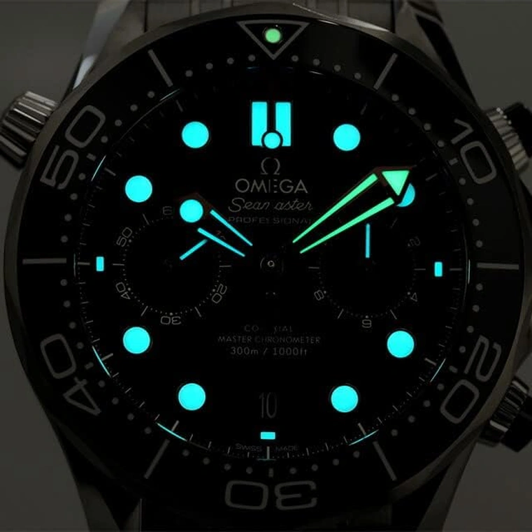 Omega Watch For Men - Seamaster Diver 300M Chronograph, 44 mm, Blue Dial - Ref. 210.30.44.51.03.001