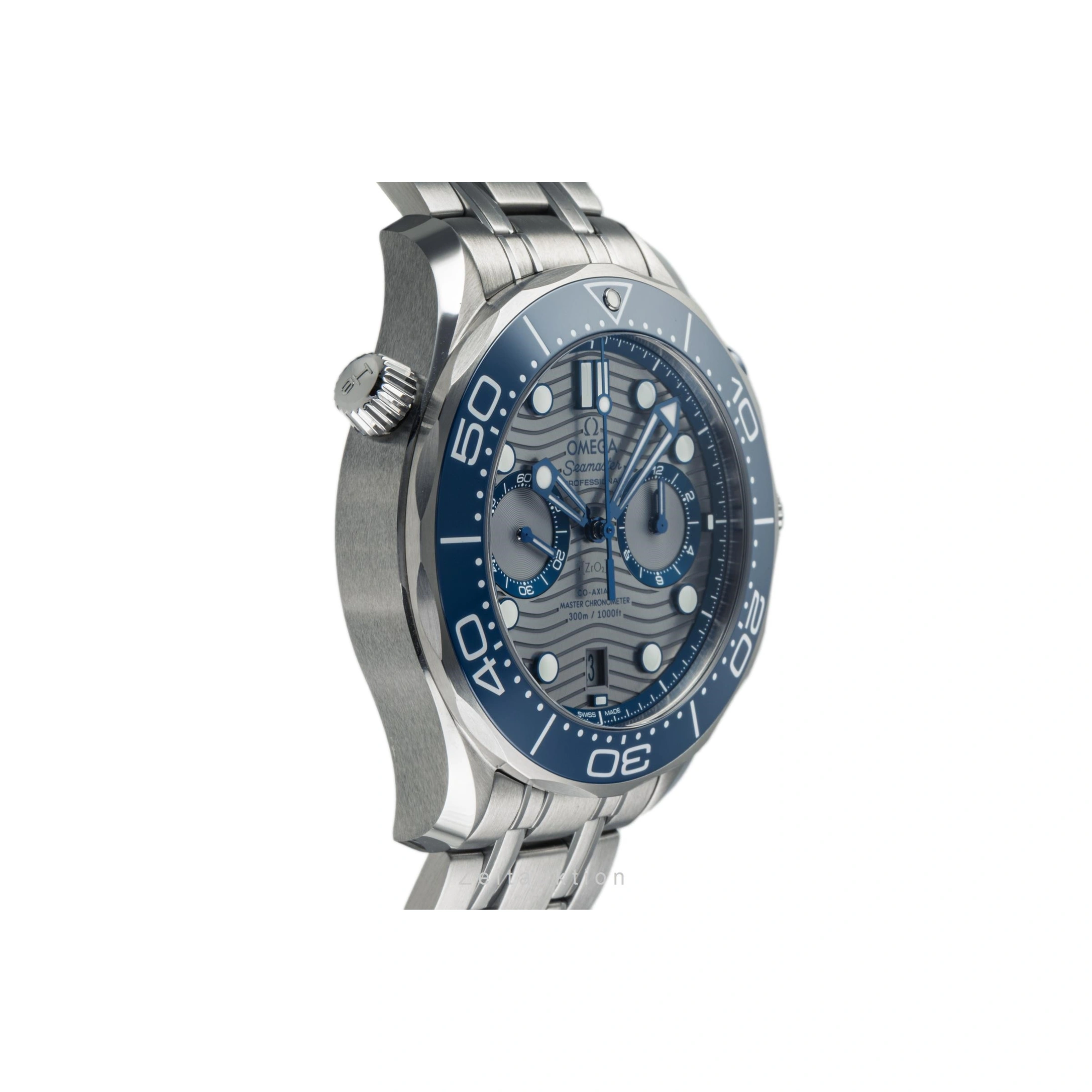Omega Watch For Men - Seamaster Diver 300M Chronograph, 44 mm, Grey Dial - Ref. 210.30.44.51.06.001