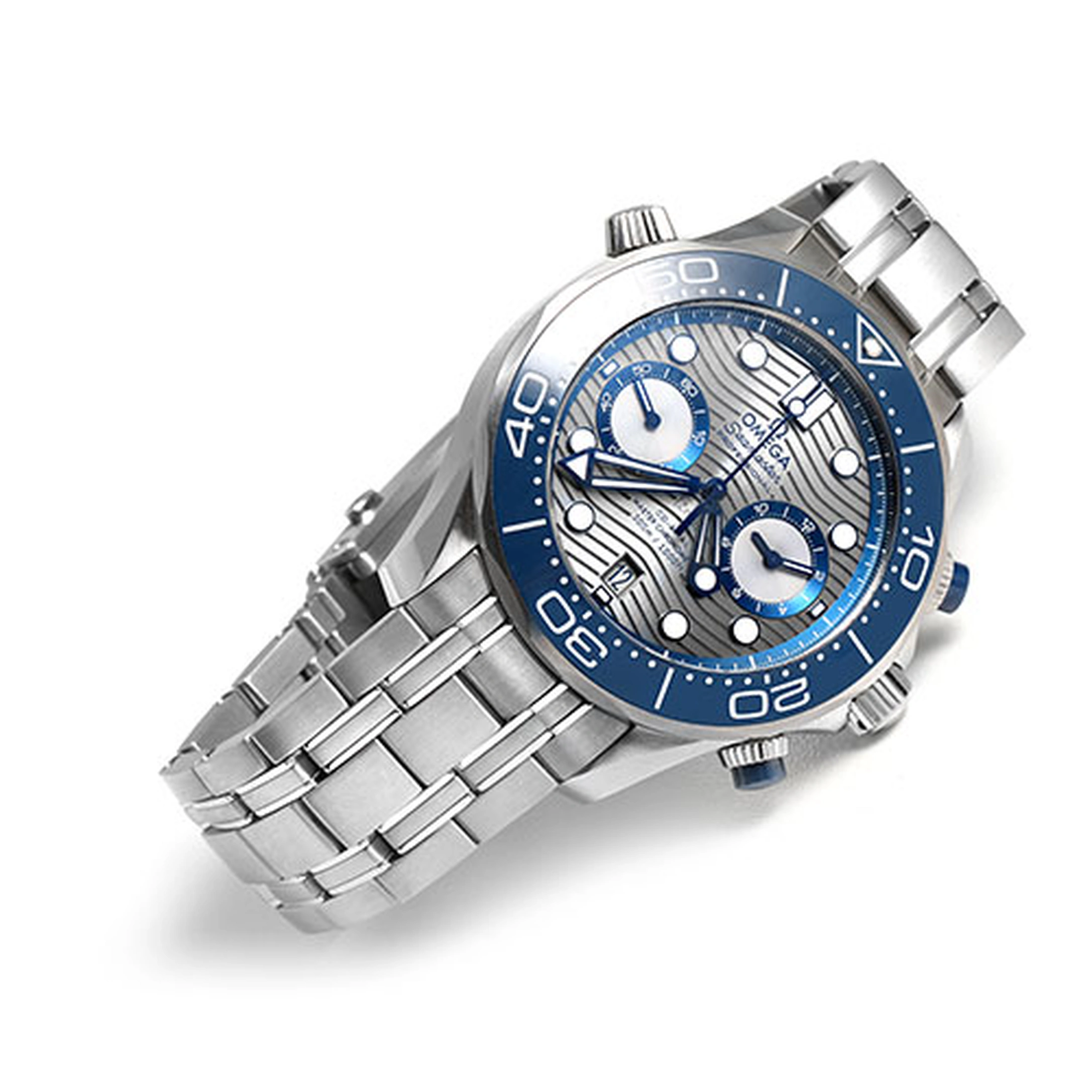 Omega Watch For Men - Seamaster Diver 300M Chronograph, 44 mm, Grey Dial - Ref. 210.30.44.51.06.001