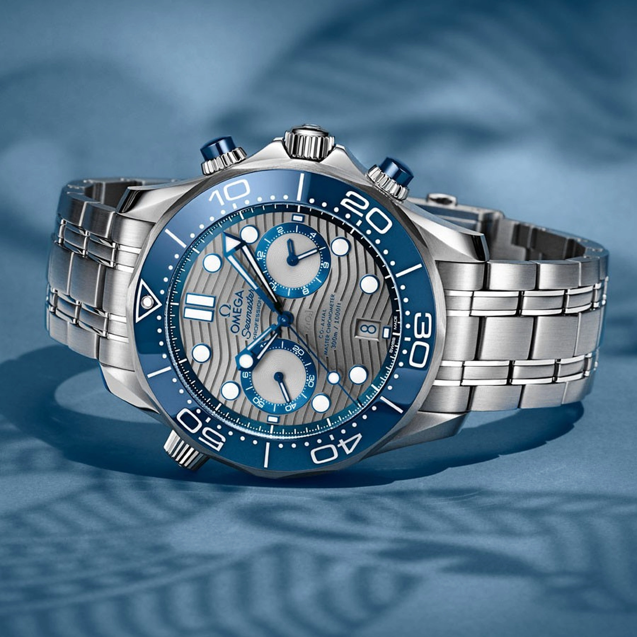 Omega Watch For Men - Seamaster Diver 300M Chronograph, 44 mm, Grey Dial - Ref. 210.30.44.51.06.001