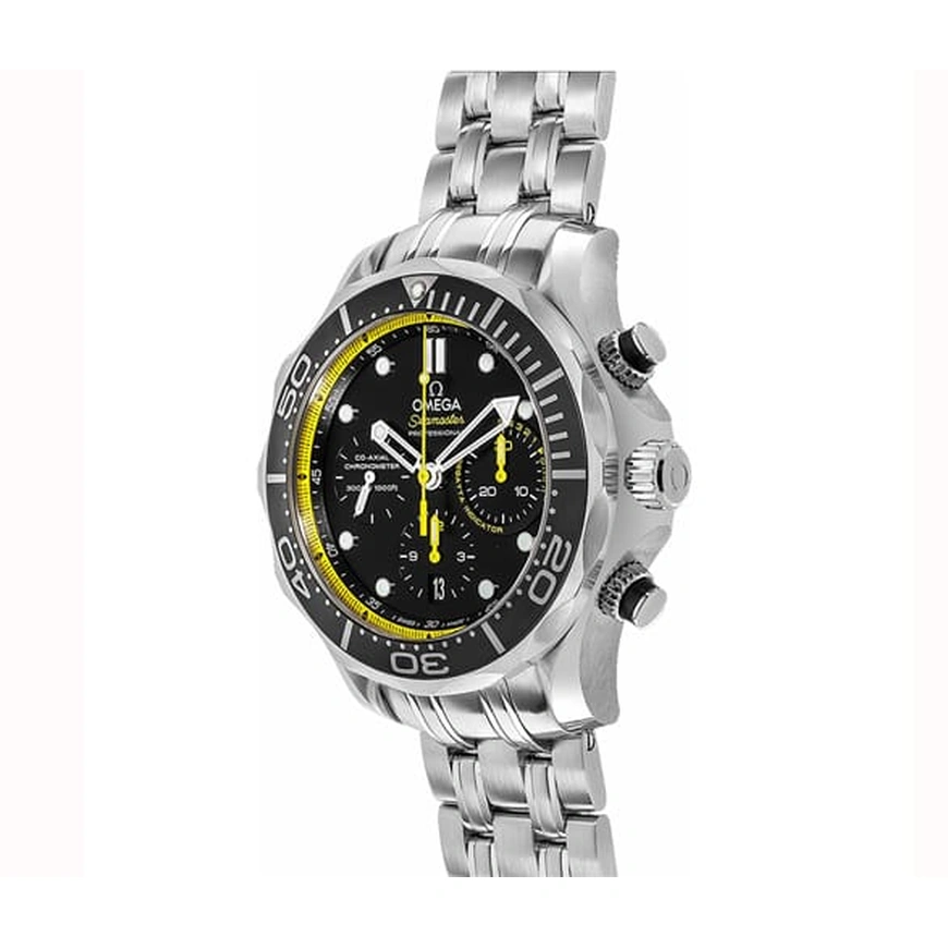 Omega Watch For Men - Seamaster Diver 300M Chronograph, 44 mm, Steel, Black Dial - Ref. 212.30.44.50.01.002
