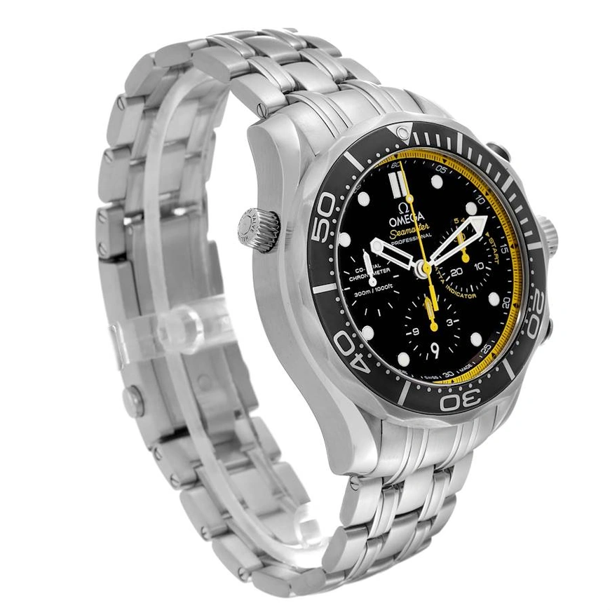 Omega Watch For Men - Seamaster Diver 300M Chronograph, 44 mm, Steel, Black Dial - Ref. 212.30.44.50.01.002