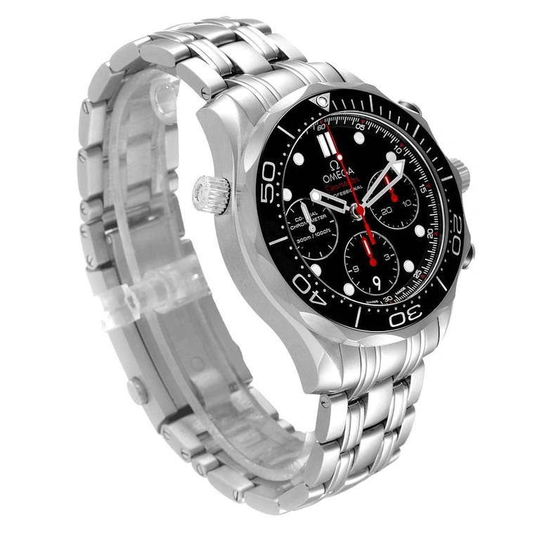 Omega Watch For Men - Seamaster Diver 300M Chronograph, Steel, Black Dial - Ref. 212.30.42.50.01.001