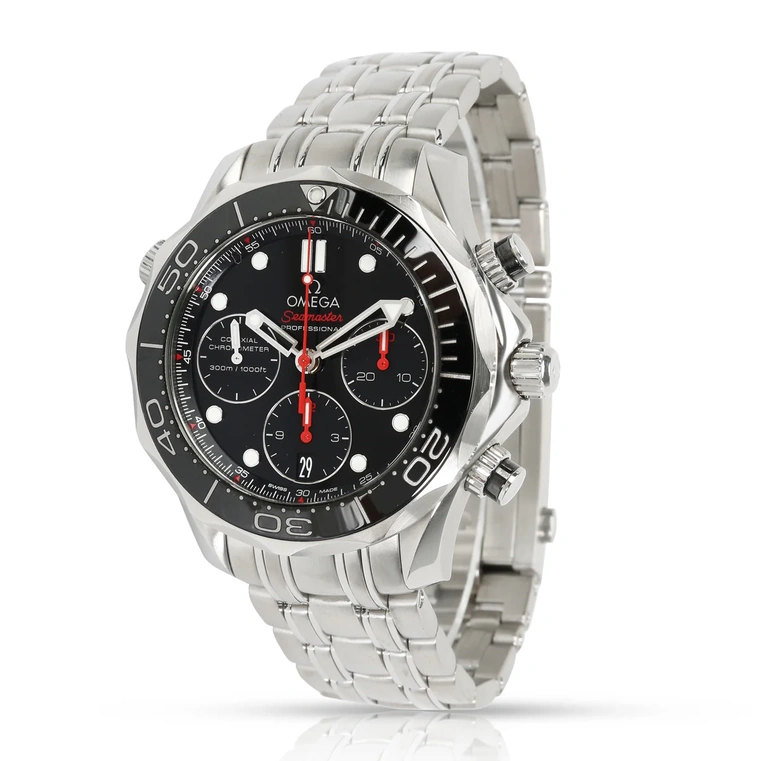 Omega Watch For Men - Seamaster Diver 300M Chronograph, Steel, Black Dial - Ref. 212.30.42.50.01.001