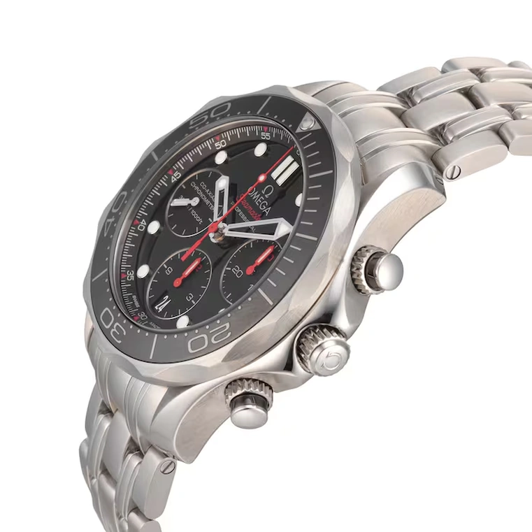Omega Watch For Men - Seamaster Diver 300M Chronograph, Steel, Black Dial - Ref. 212.30.42.50.01.001