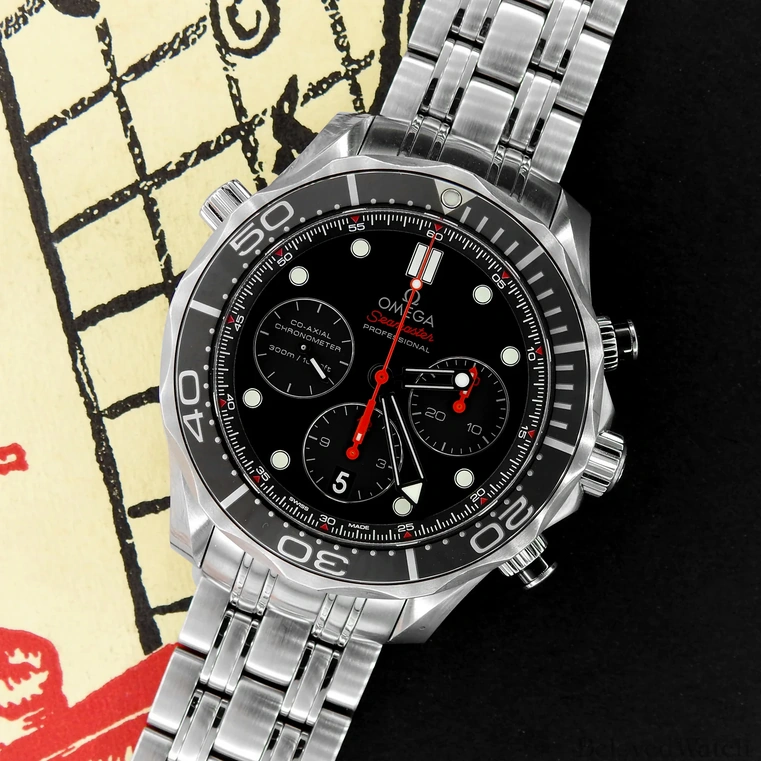 Omega Watch For Men - Seamaster Diver 300M Chronograph, Steel, Black Dial - Ref. 212.30.42.50.01.001