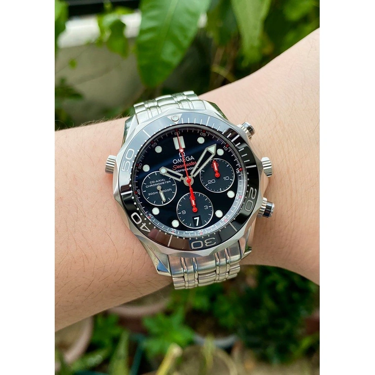 Omega Watch For Men - Seamaster Diver 300M Chronograph, Steel, Black Dial - Ref. 212.30.42.50.01.001