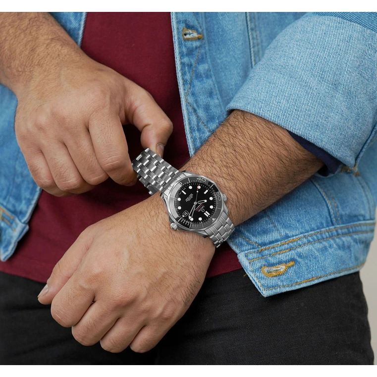 Omega Watch For Men - Seamaster Diver 300M Co-Axial 41 mm, Steel on Steel - Ref. 212.30.41.20.01.003