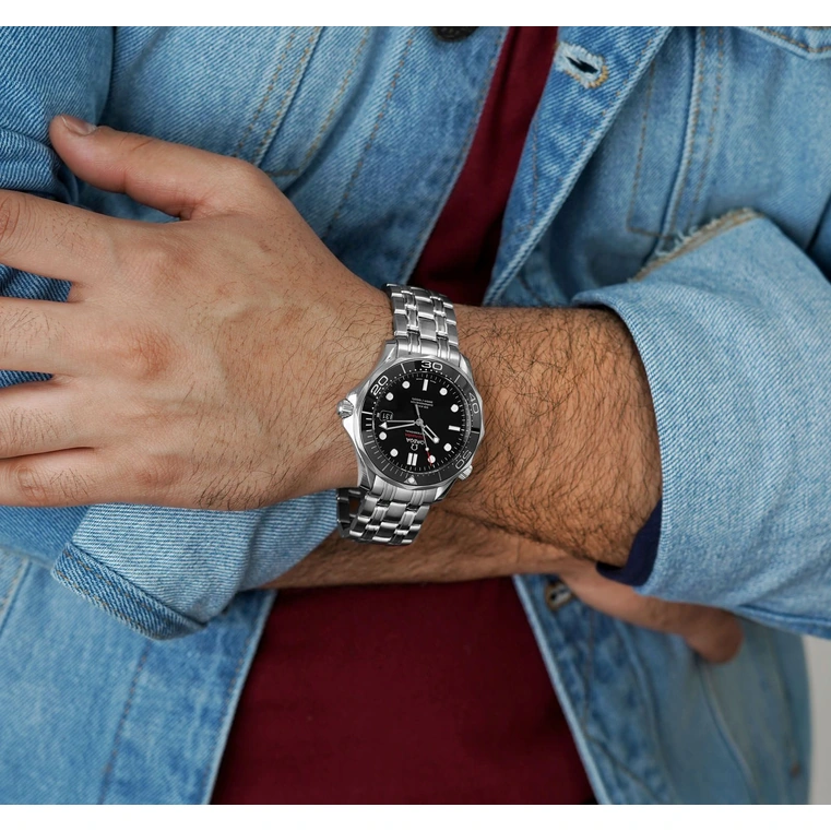 Omega Watch For Men - Seamaster Diver 300M Co-Axial 41 mm, Steel on Steel - Ref. 212.30.41.20.01.003