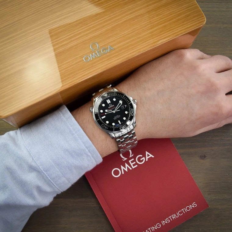 Omega Watch For Men - Seamaster Diver 300M Co-Axial 41 mm, Steel on Steel - Ref. 212.30.41.20.01.003
