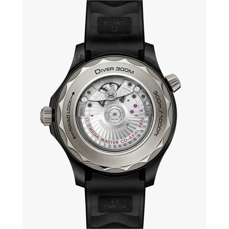Omega Watch For Men - Seamaster Diver 300M, Black Ceramic Titanium, 44 mm, Black Dial - Ref. 210.92.44.20.01.001