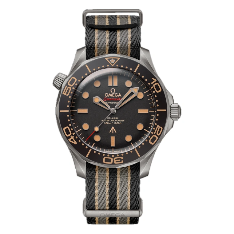 Omega Watch For Men - Seamaster Diver 300M, Black Ceramic Titanium, Black Dial - Ref. 210.92.42.20.01.001