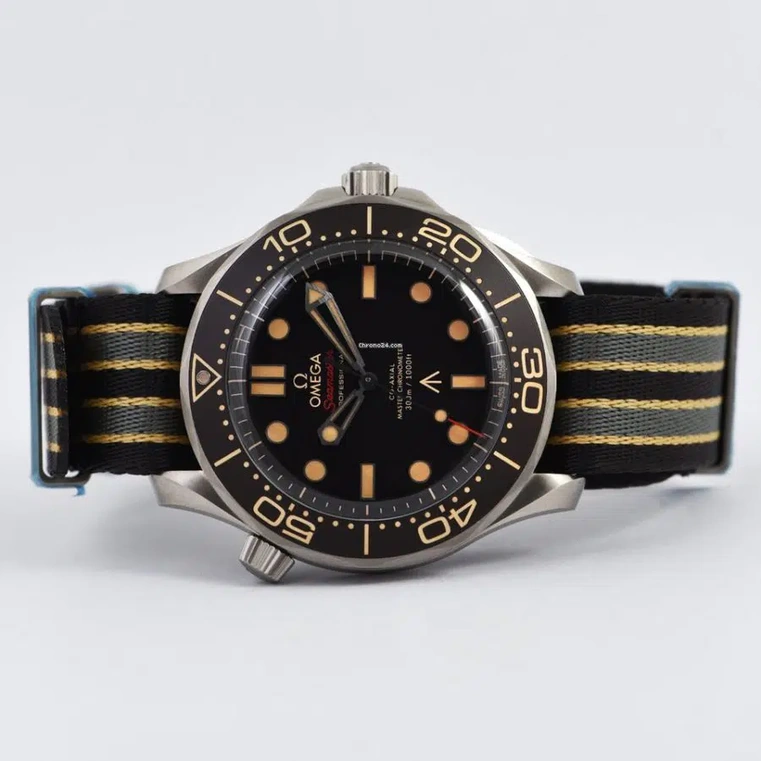Omega Watch For Men - Seamaster Diver 300M, Black Ceramic Titanium, Black Dial - Ref. 210.92.42.20.01.001