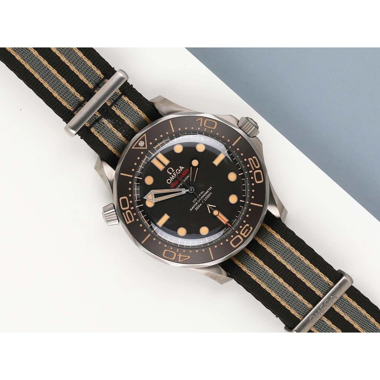 Omega Watch For Men - Seamaster Diver 300M, Black Ceramic Titanium, Black Dial - Ref. 210.92.42.20.01.001